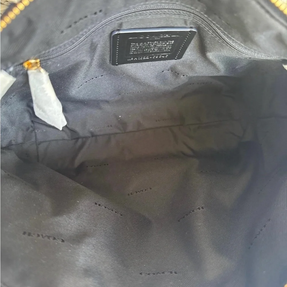 NEW! Coach Dark Blue and Cream Striped Tote - Picture 4 of 5